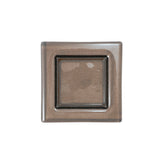 Glass Dinnerware 6" x 6" Square Transparent Brown Glass Plate (Set of 4)